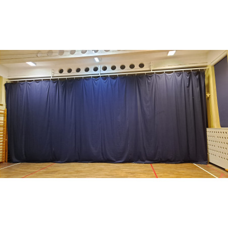 The dividing curtain material not visible