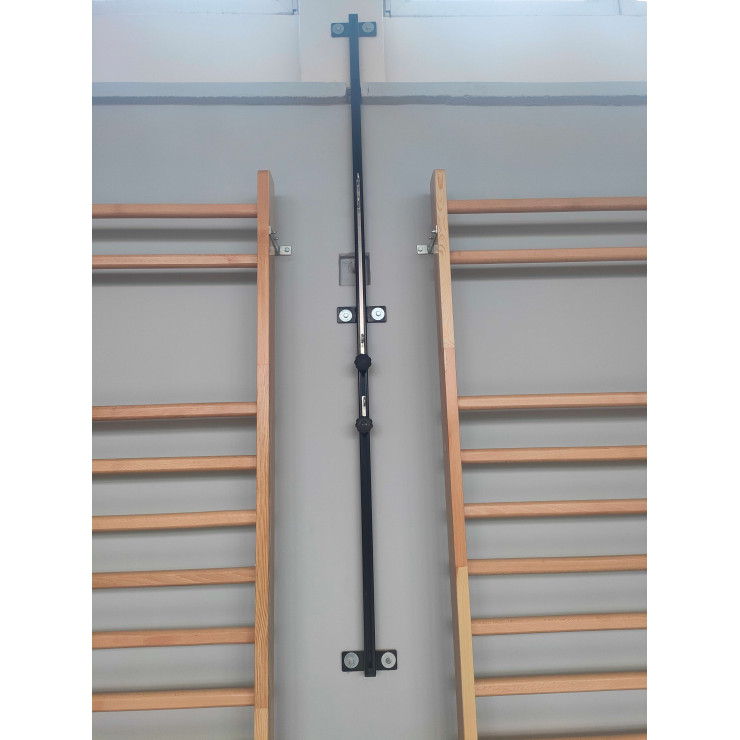 The volleyball posts wall mounted