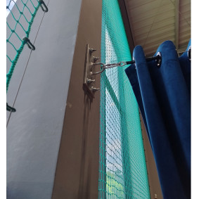 The dividing curtain construction, demountable, manual slided with steel rope 2
