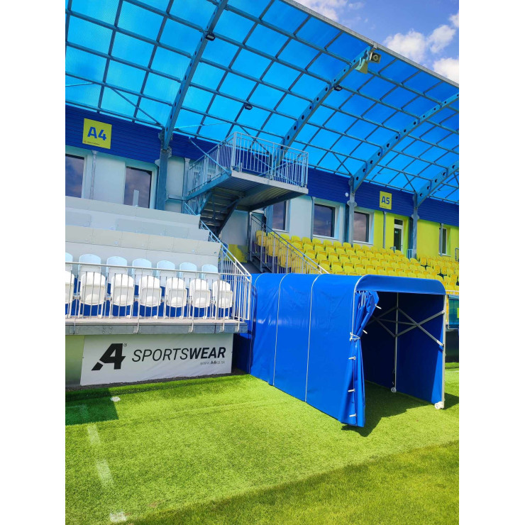 Telescopic Stadium Tunnel – Aluminum Players Tunnel with PVC Cover | SportServis