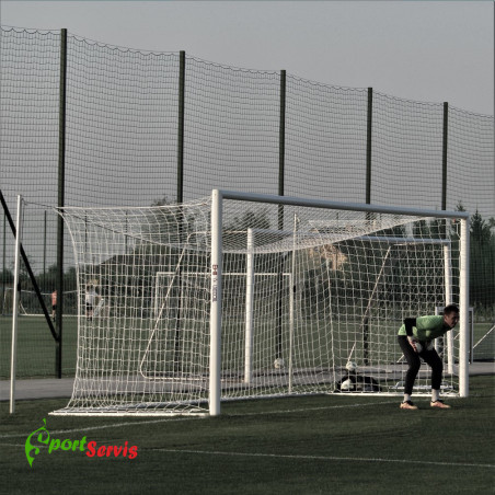 The football goal, professional with dimensions 7,32x2,44m, with sockets