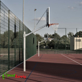 The basketball outdoor single construction, projection 1,6m to backboard 105x180cm