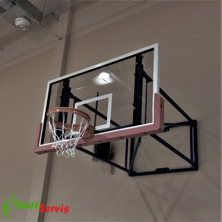 The basketball construction, backboard projection between 180-250cm