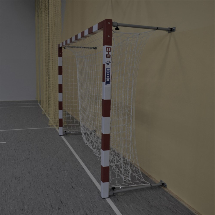 The handball goal, aluminum with dimensions 3x2m wall-mounted