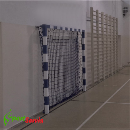 The handball goal, steel with dimensions 3x2m wall mounted