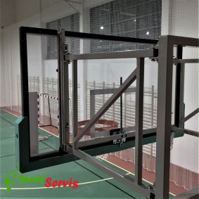 The basketball height adjustment device, to backboard 105x180 cm