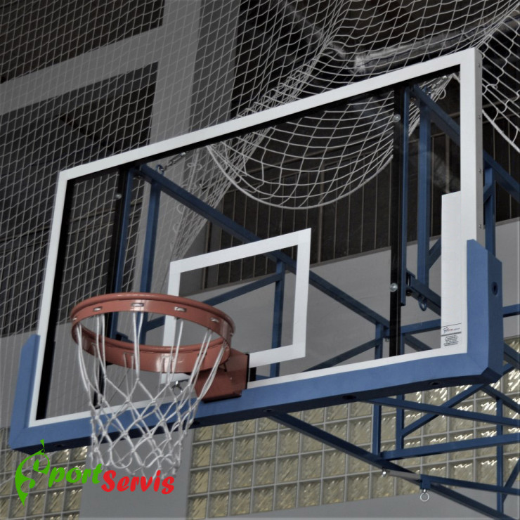 The basketball backboard 105x180 cm, professional tempered glass 12mm