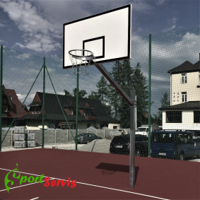 The basketball outdoor single construction, projection 1,2m to backboard 105x180cm