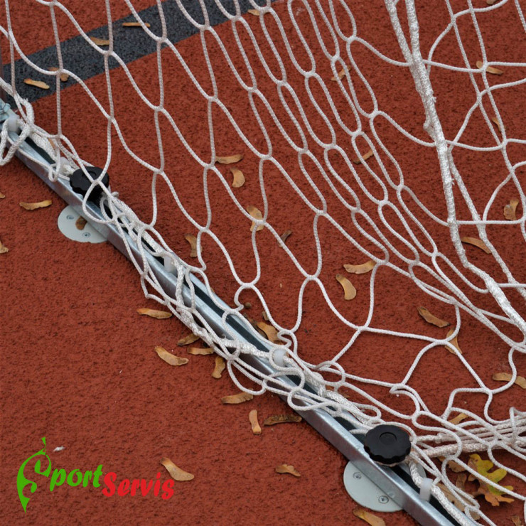 The plates to handball goals attaching, outdoor