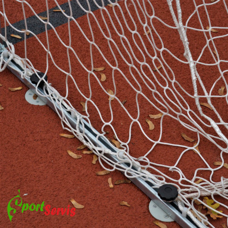 The plates to handball goals attaching, outdoor