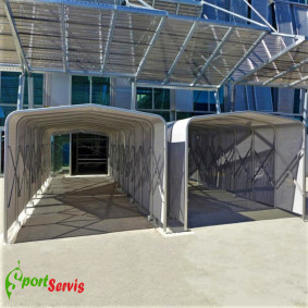 Telescopic Stadium Tunnel – Aluminum Players Tunnel with PVC Cover | SportServis