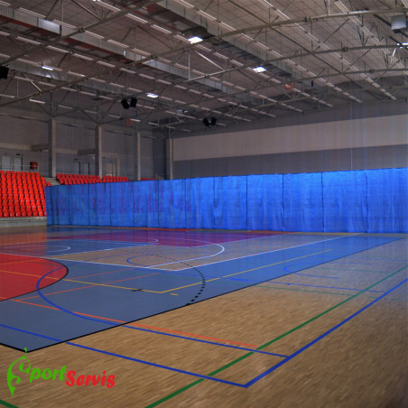 The dividing curtain construction, electric folding up