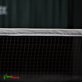 The badminton net, green or black