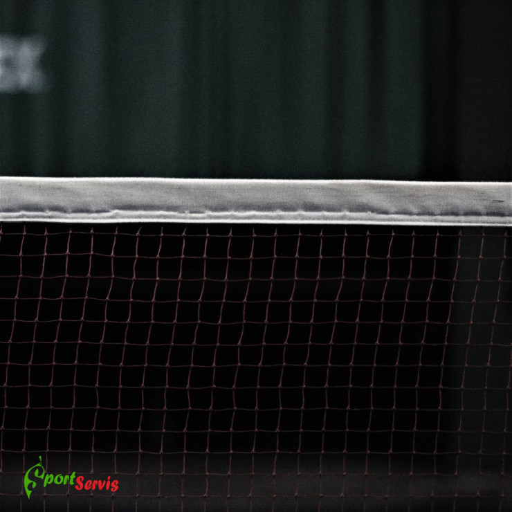 The badminton net, green or black