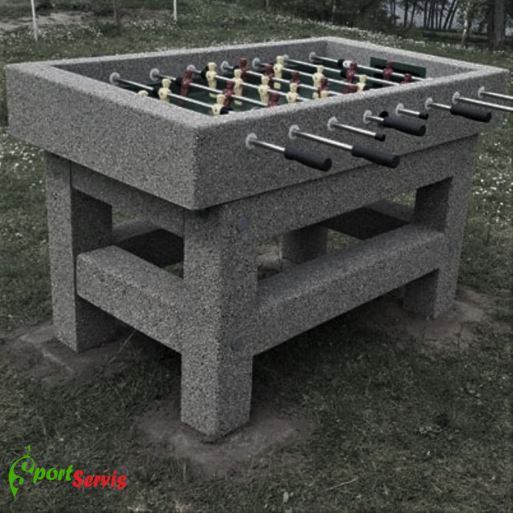 The tennis table concrete, outdoor grinded countertop