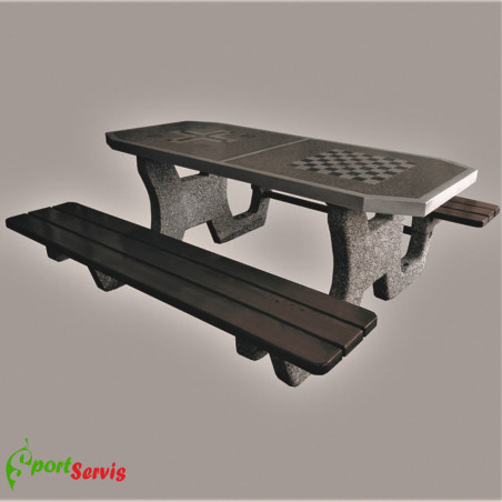 The tennis table concrete, outdoor grinded countertop
