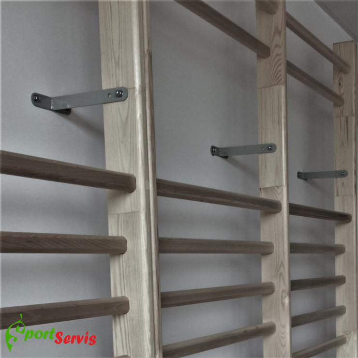 The wall bracket to wallbars installation