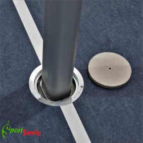 The floor frame with lid to the volleyball posts