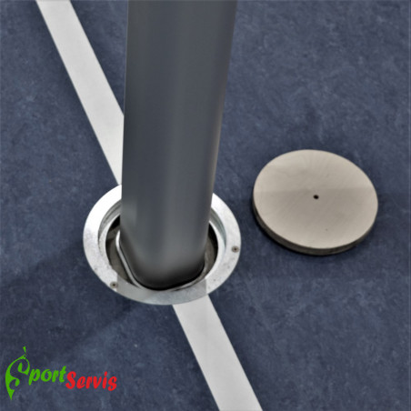 The floor frame with lid to the volleyball posts
