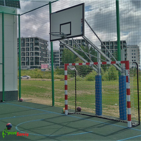 The basketball outdoor double construction, projection 1,4m to backboard 105x180cm