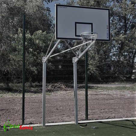 The basketball outdoor double construction, projection 1,4m to backboard 105x180cm