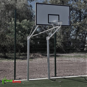 The basketball outdoor double construction, projection 2,2m to backboard 105x180cm