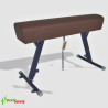 Gymnastic pommel horse, without handles, natrual leather