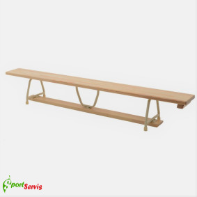 Gymnastic bench, length 2,5m with steel legs - sportserwis.pl