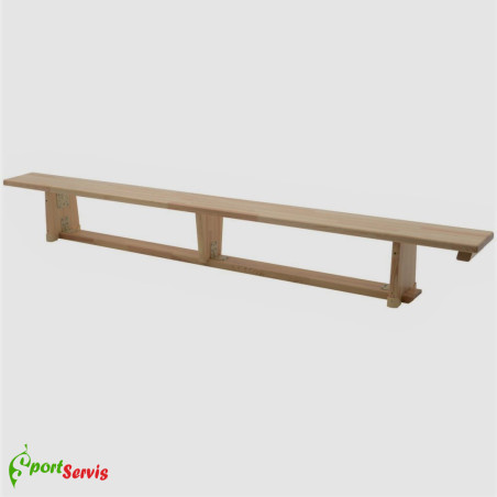 Gymnastic bench, length 2,5m with wood legs - sportserwis.pl