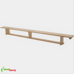 Gymnastic bench, length 3m with wood legs - sportserwis.pl