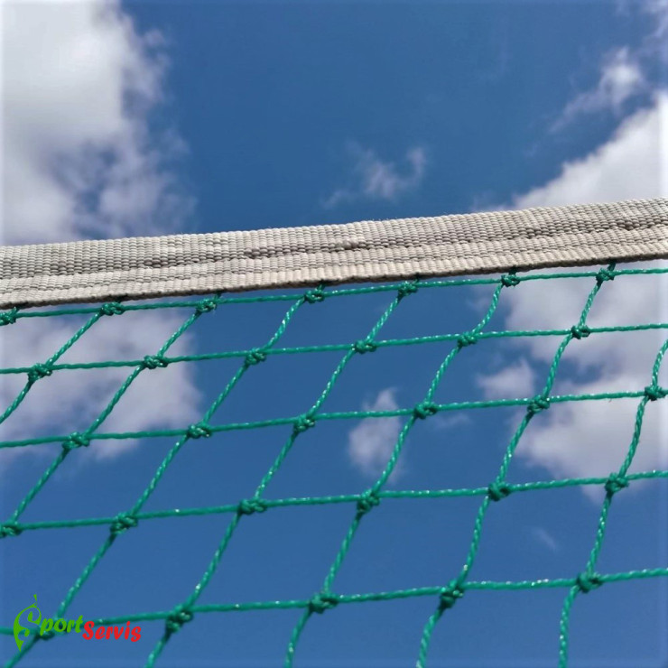 The badminton net, green or black