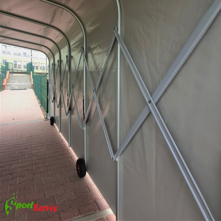 Telescopic Stadium Tunnel – Aluminum Players Tunnel with PVC Cover | SportServis