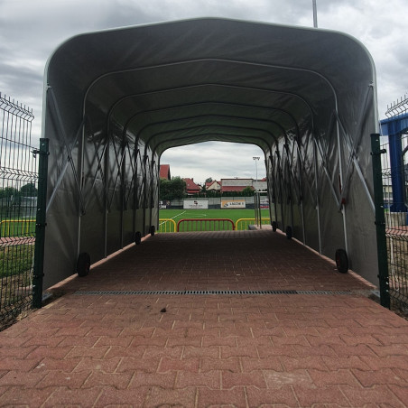 Telescopic Stadium Tunnel – Aluminum Players Tunnel with PVC Cover | SportServis