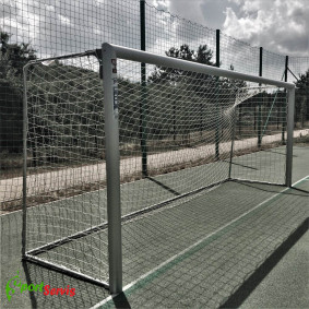 The football goal, aluminum with dimensions 5x2m, with sockets 2