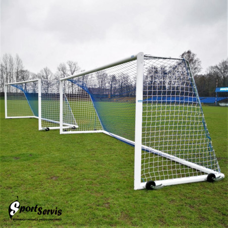 Bramka do piłki nożnej, aluminiowa 5x2m, przejezdna