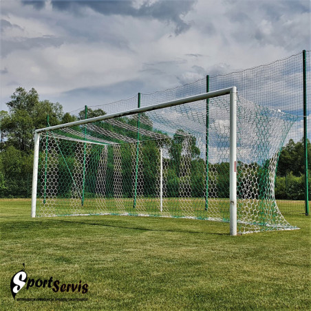 Football nets 7,32x2,44m, professional goals, thick 5mm, honey comb, with two colours