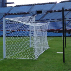 Football net FIFA 7,32x2,44m, to the professional goal, thick 5mm, honey comb, white