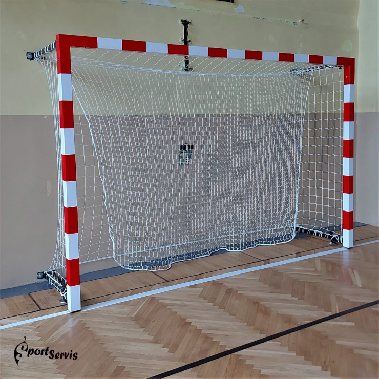 The handball goal, aluminum with dimensions 3x2m wall-mounted