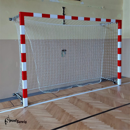 The handball goal, aluminum with dimensions 3x2m wall-mounted
