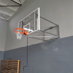 The basketball construction, backboard projection between 180-250cm
