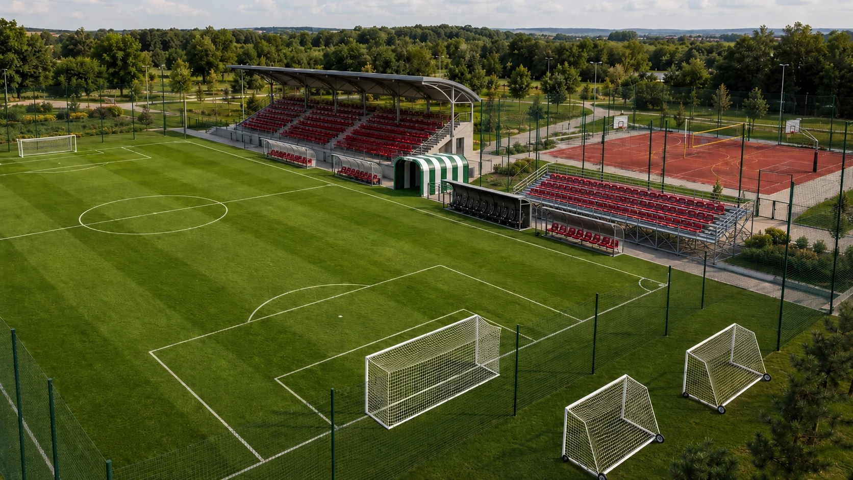 Interaktywna plansza wyposażenia boiska sportowego
